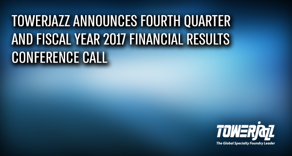 TowerJazz Announces Q4 results