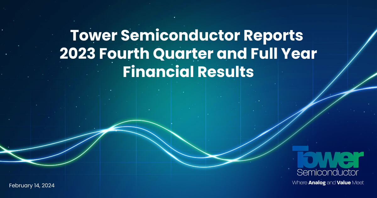 Tower Semiconductor Reports 2023 Fourth Quarter and Full Year Financial Results