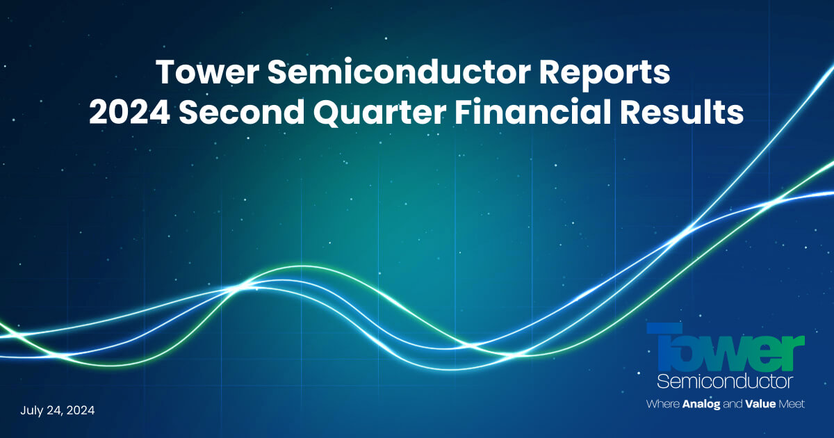 Tower Semiconductor Reports 2024 Second Quarter Financial Results